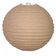 8" Paper Lantern Cappuccino Regular Wire